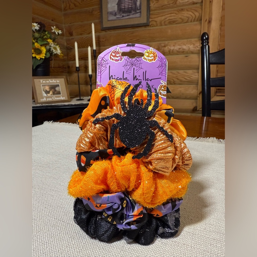 HALLOWEEN HAIR SCRUNCHIES Set of 6
